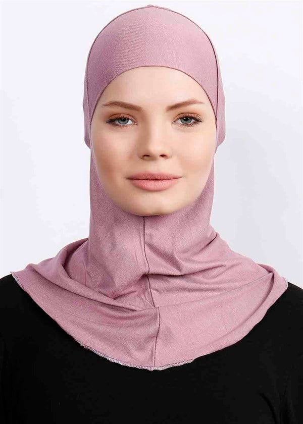 Boyunluklu Hijab Bone Pembe